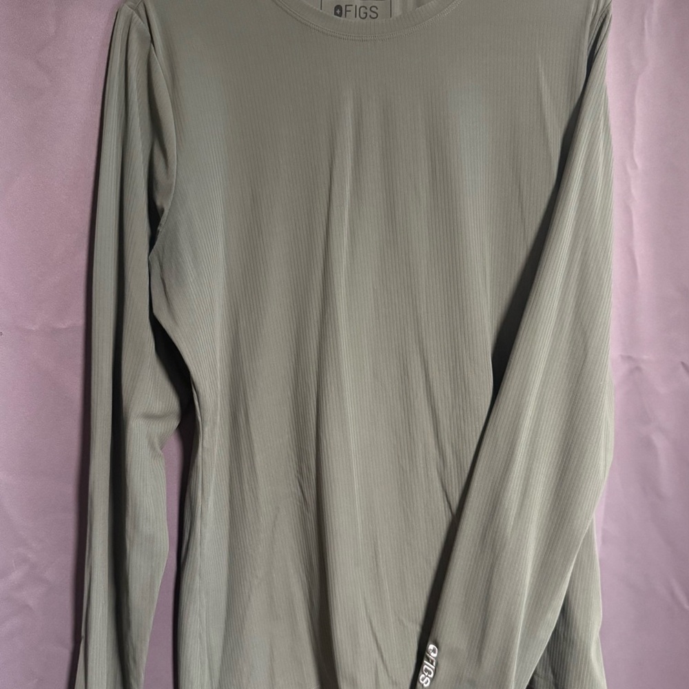 Figs long sleeve ribbed under scrub